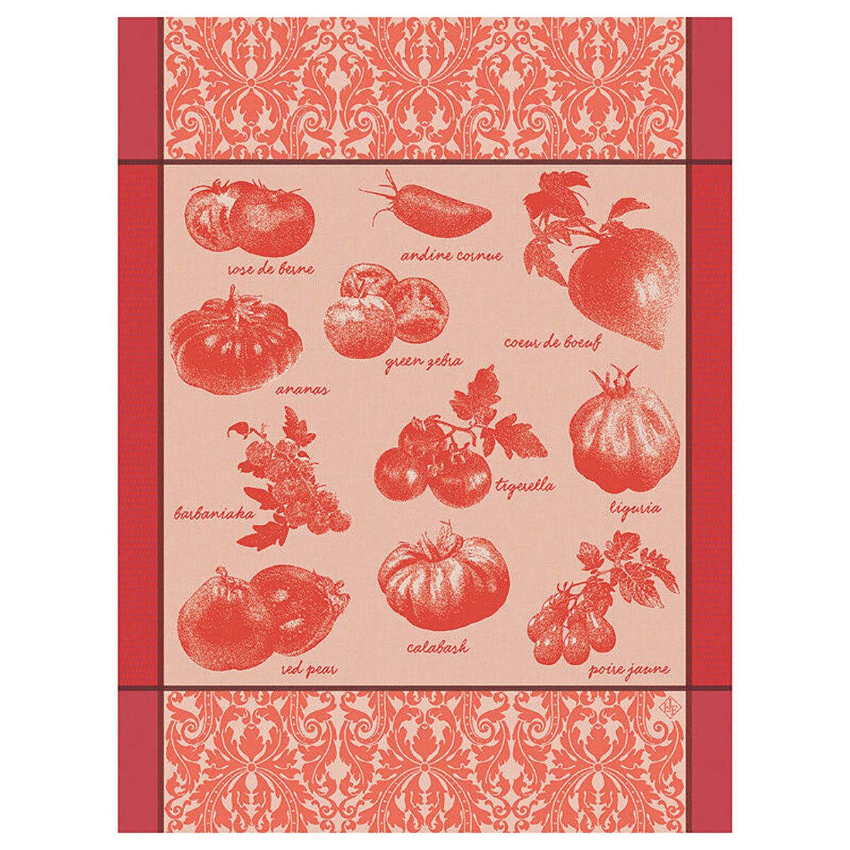 Le Jacquard Francais Tomates Etc Red Tea Towel 24 x 31 Inch 28546 Set of 4, MPN: 28546, 36602692854…