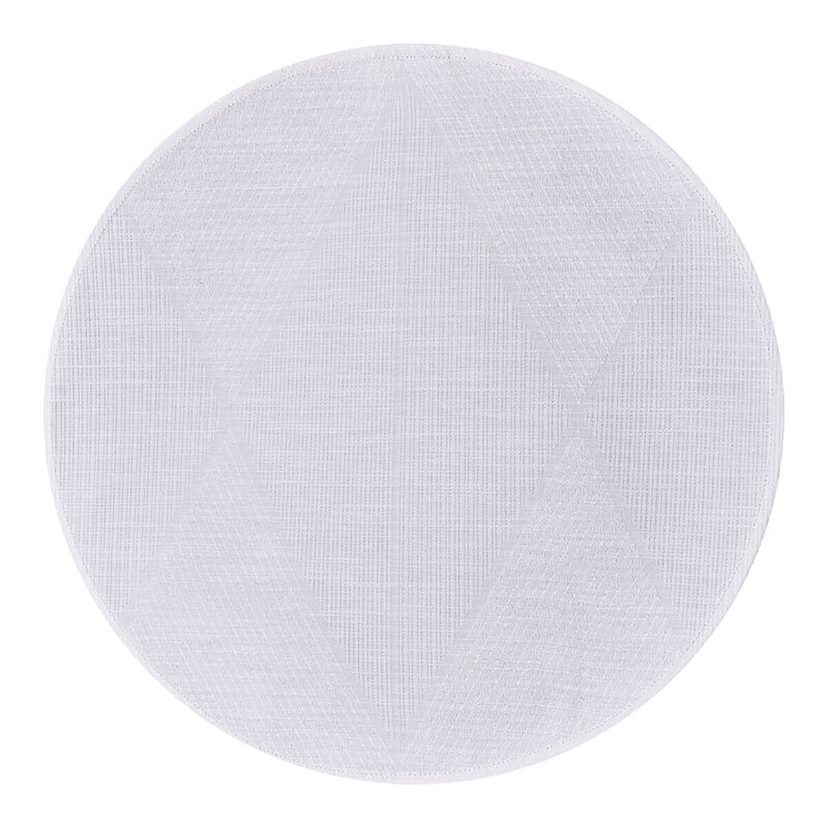 Le Jacquard Francais Club Losanges White Placemat Diameter 16 Inch 28848 Set of 4, MPN: 28848, 3660…
