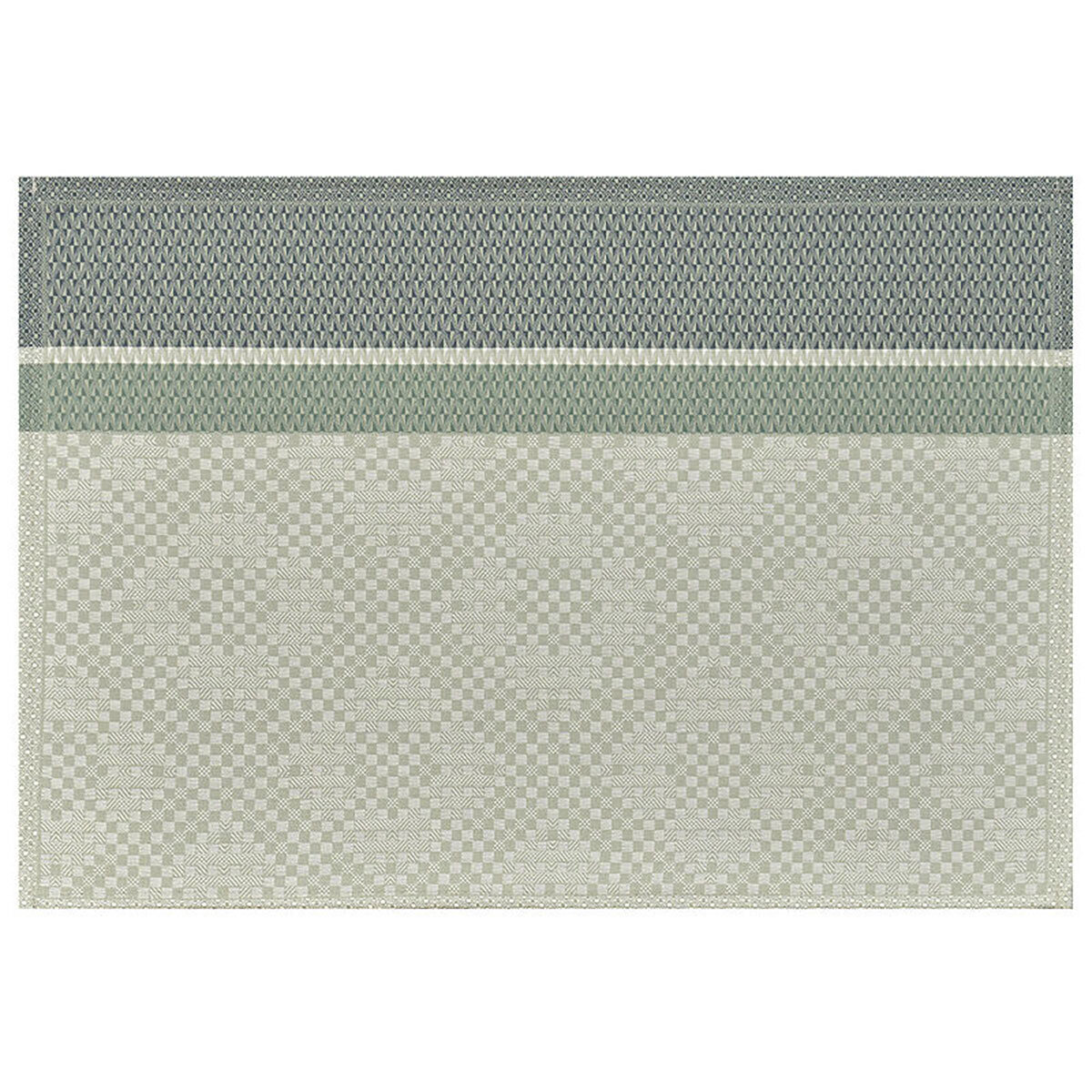 Le Jacquard Francais Essentiel Graphique Enduit Green Coated Placemat 20 x 14 Inch 28686 Set of 4, …