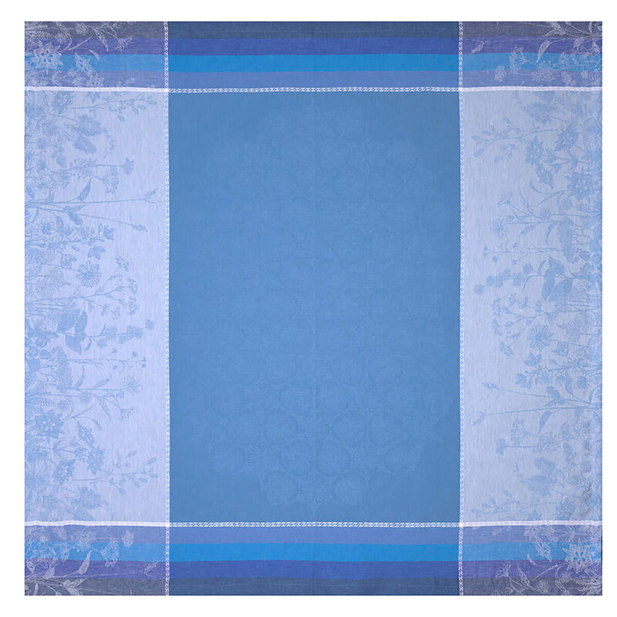 Le Jacquard Francais Instant Bucolique Blue Tablecloth 69 x 126 Inch 28633