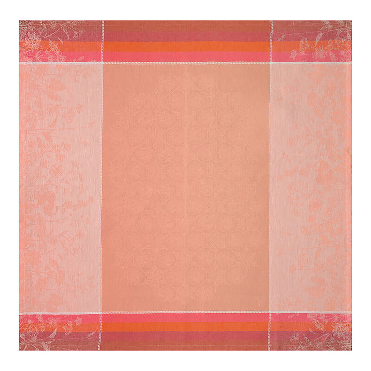 Le Jacquard Francais Instant Bucolique Pink Tablecloth 69 x 69 Inch 28626, MPN: 28626, 3660269286262