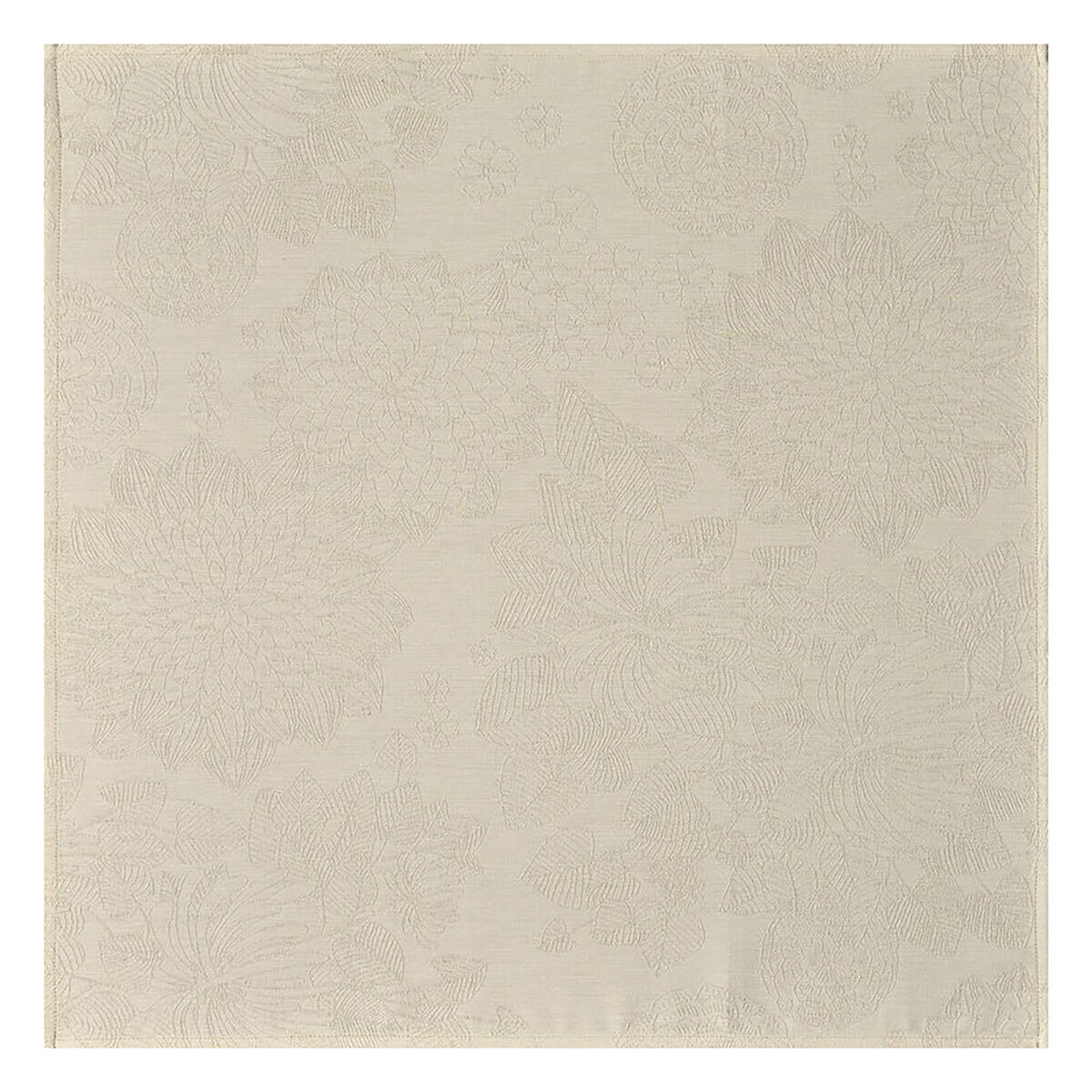 Le Jacquard Francais Portofino Fiori White Tablecloth 69 x 69 Inch 28609, MPN: 28609, 3660269286095