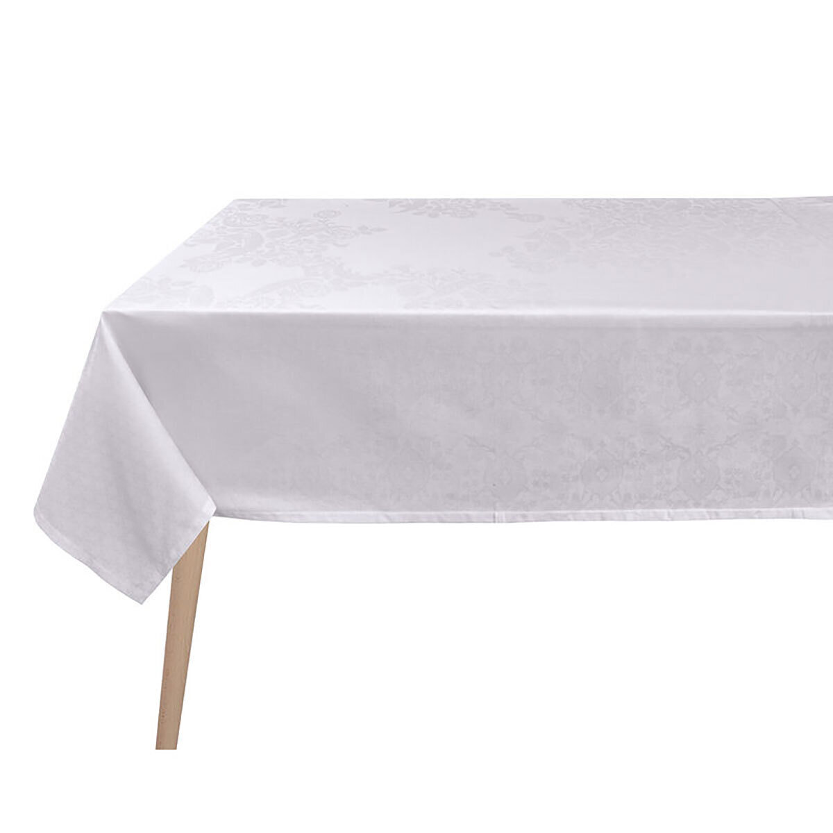 Le Jacquard Francais Voyage Iconique White Tablecloth 68 x 98 Inch 28660