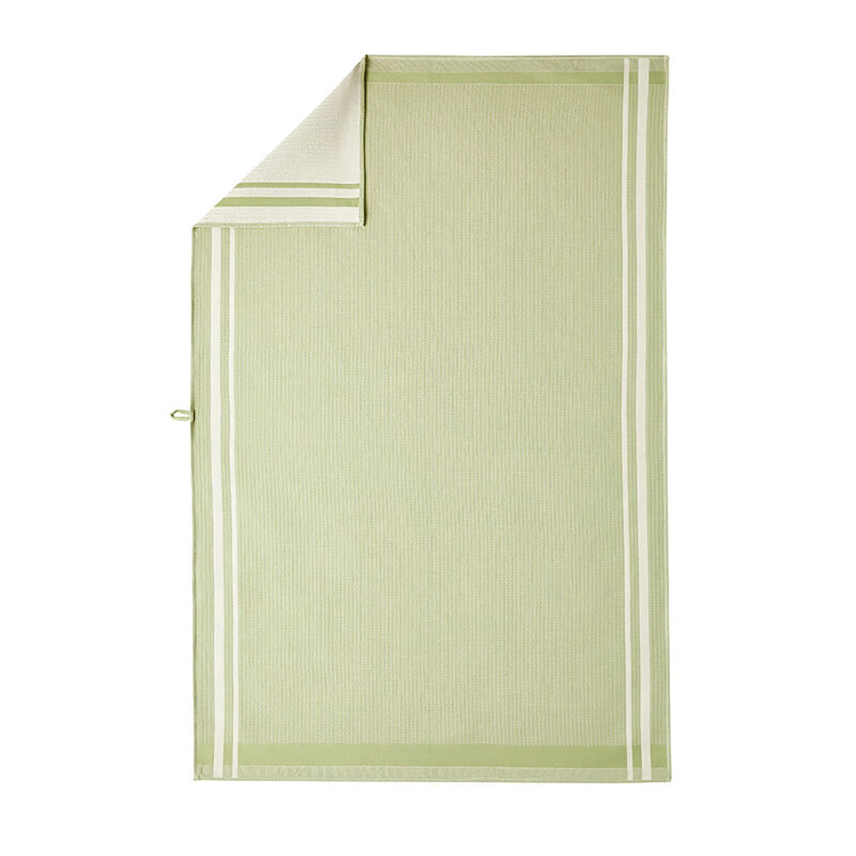 Le Jacquard Francais Duetto Green Bath Towel 28 x 55 Inch 28651 Set of 4
