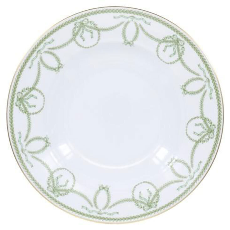 Royal Limoges Cheverny Green Rim Soup Plate A235-REC10408, MPN: A235-REC10408, 3700409933172