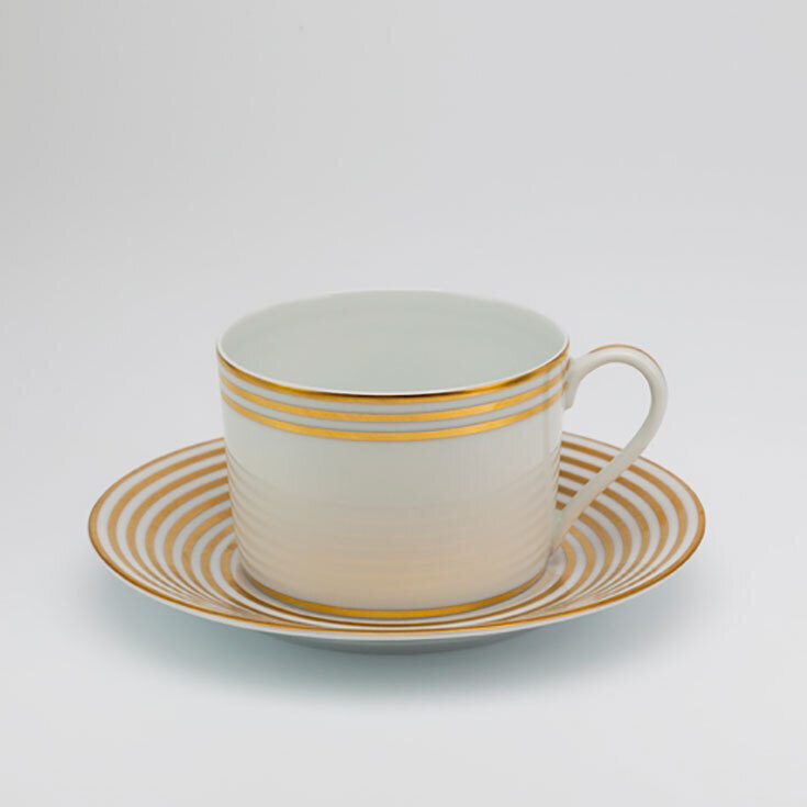 Royal Limoges Lattitudes Gold Tea Saucer T200-REC20574, MPN: T200-REC20574, 3700409915253