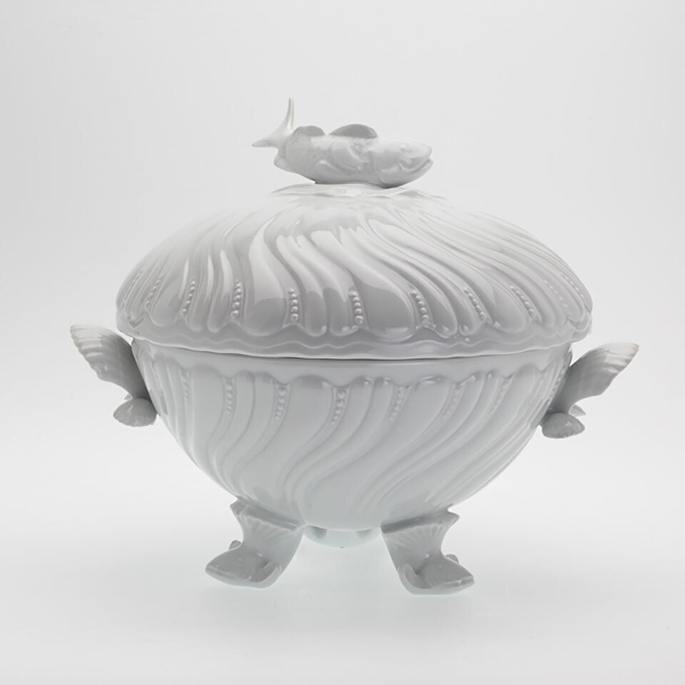 Royal Limoges Ocean White Footed Fish Tureen P998-OCE00001, MPN: P998-OCE00001, 3700409921070