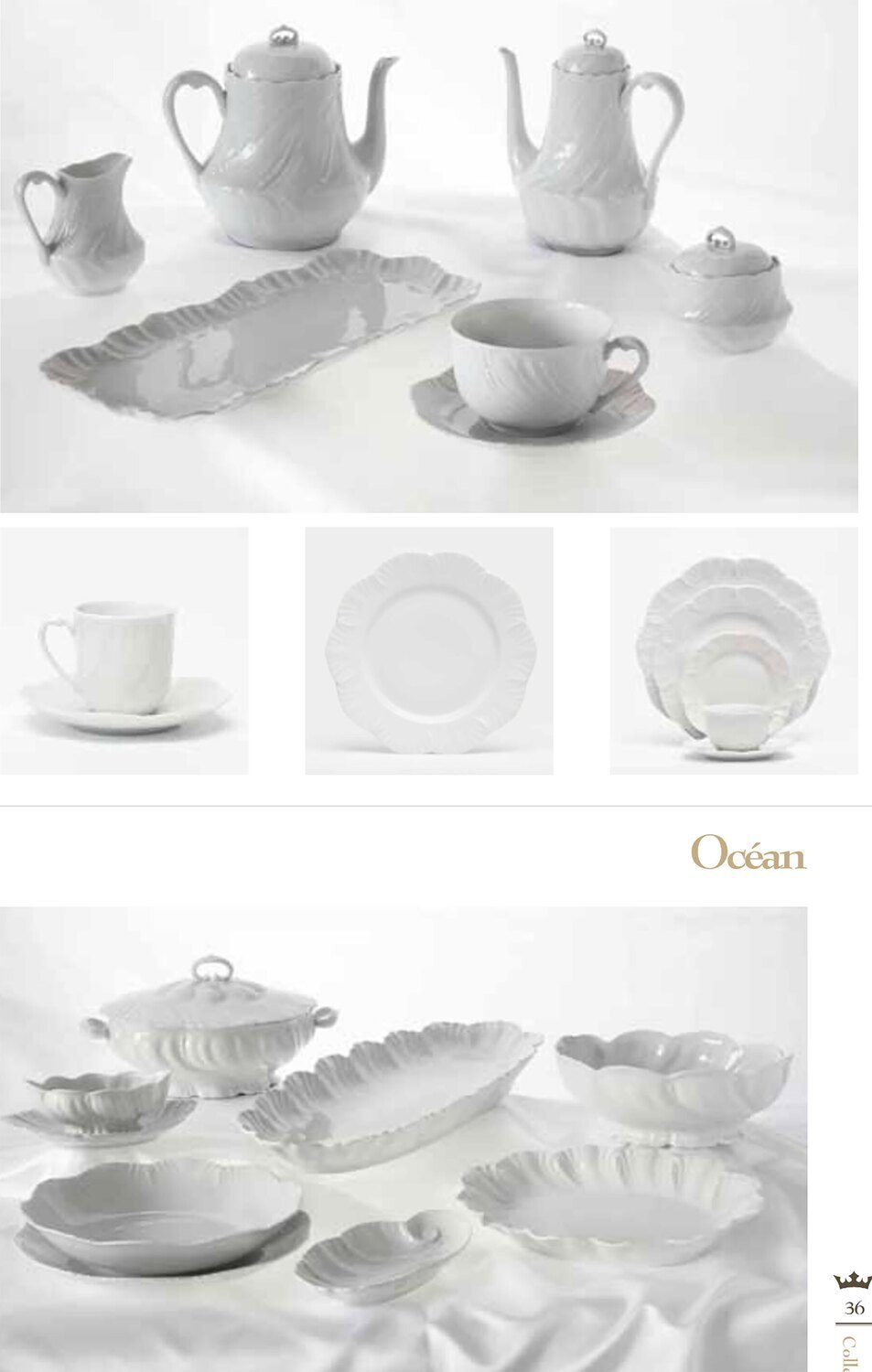 Royal Limoges Ocean White Open Vegetable 9.5&quot; L600-OCE00001, MPN: L600-OCE00001, 3700409920684