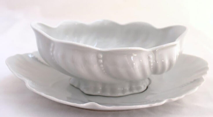Royal Limoges Ocean White Sauce Boat With Tray N996-OCE00001, MPN: N996-OCE00001, 3700409920639
