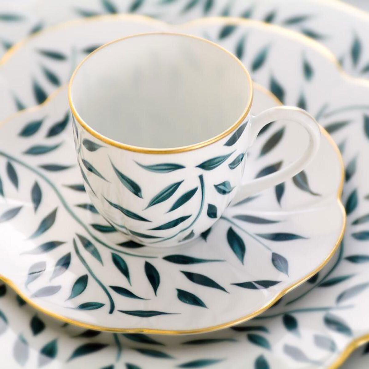 Royal Limoges Olivier Green Coffee Saucer T100-NYM12010, MPN: T100-NYM12010, 3700409931758