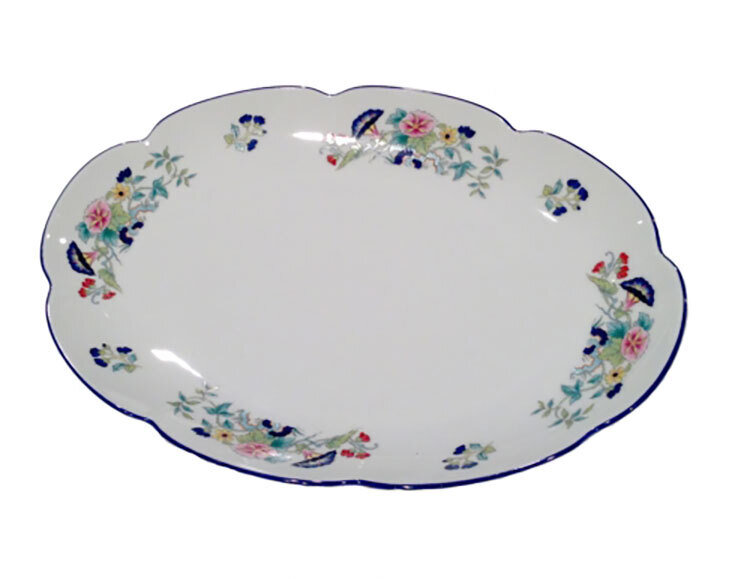 Royal Limoges Paradis Bleu Oval Platter Medi L412-NYM20805