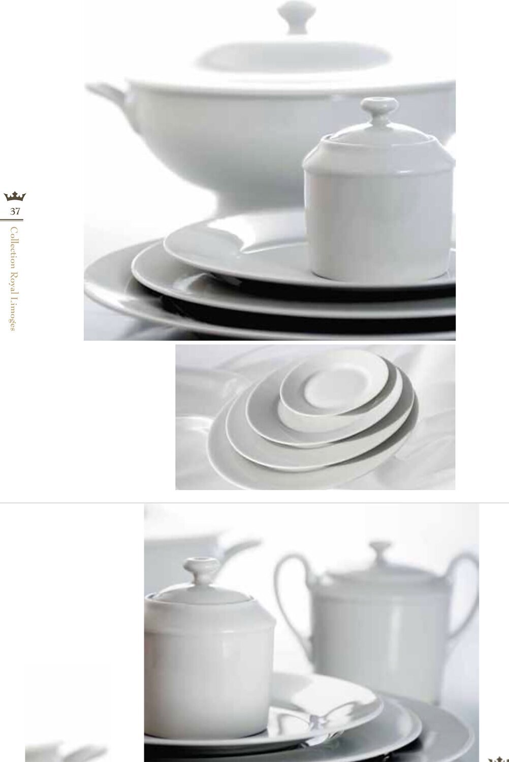 Royal Limoges Recamier White Dinner Plate 11 B275-REC00001