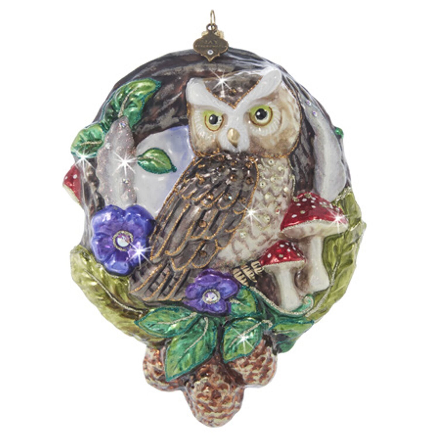 Jay Strongwater Woodland Owl Wreath SDH20089-250