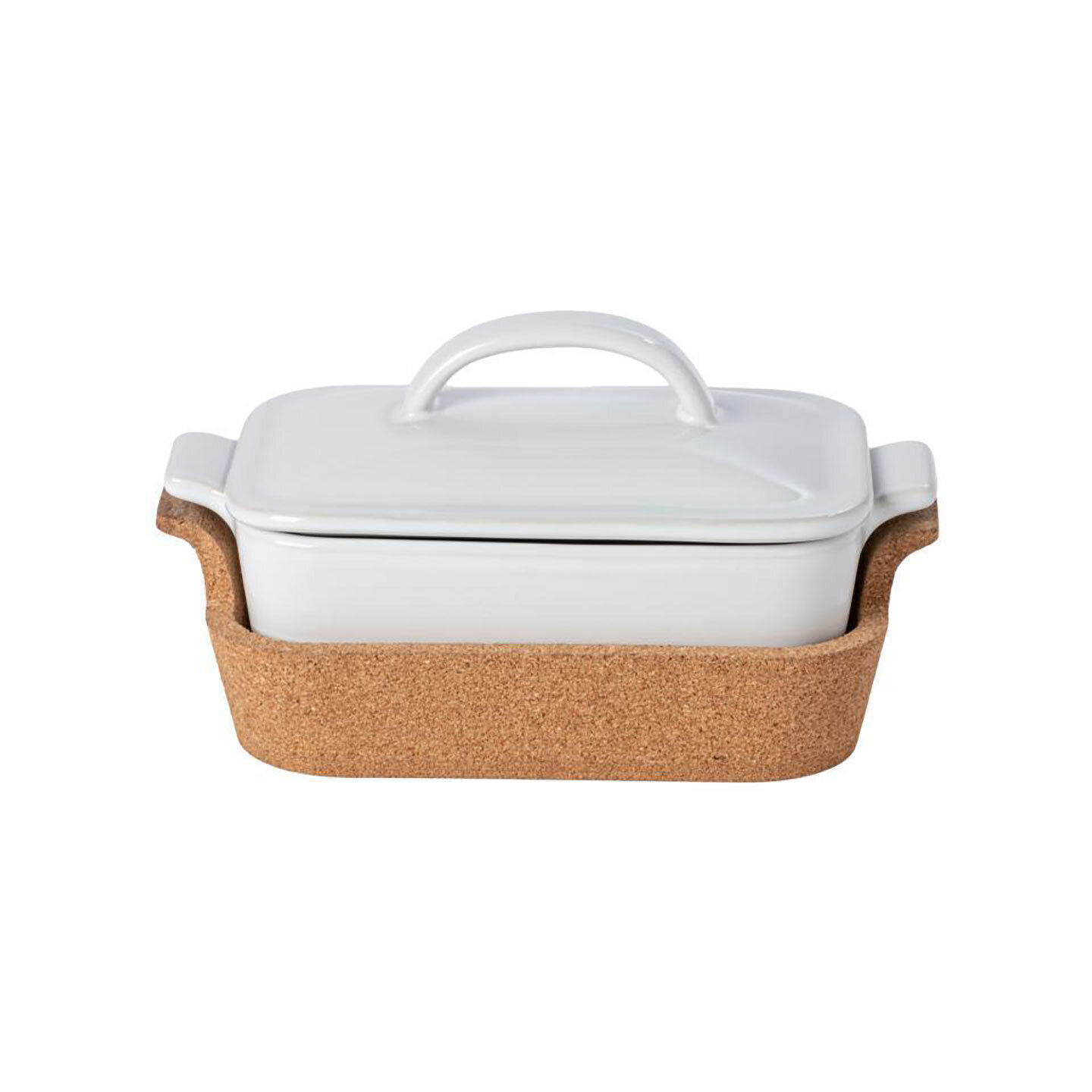Casafina Ensemble Gift Rectangular Cov. Casserole with Cork Tray White DH242-WHI, MPN: DH242-WHI, 8…