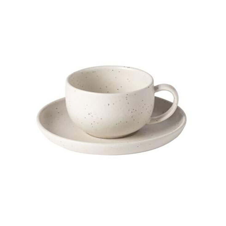 Casafina Pacifica Tea Cup And Saucer Vanilla Set of 6 XOCS01-VAN, MPN: XOCS01-VAN, 840289019214