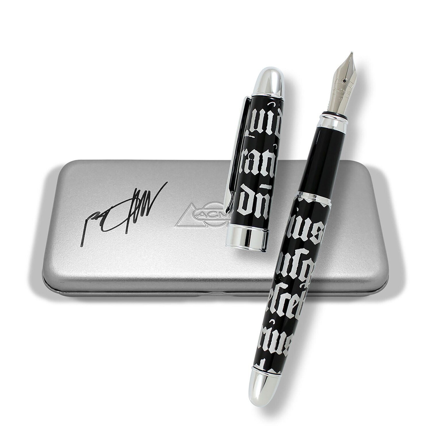 Acme Gothic Script Silver Signed Standard Fountain Pen PRD36FAES, MPN: PRD36FAES