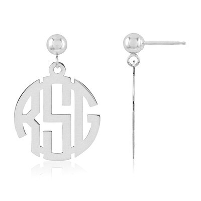 Monogram Earring 14k White Gold XNE21W, MPN: XNE21W, 886774271279