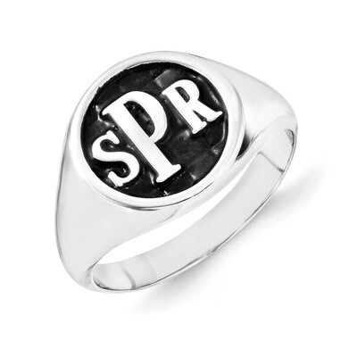 Monogram Signet Ring Sterling Silver XNR44SS, MPN: XNR44SS, 886774271309
