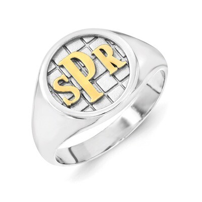 Monogram Signet Ring Sterling Silver XNR45SS, MPN: XNR45SS, 883957973838