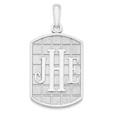 Monogram Pendant Sterling Silver Casted High Polished Antiqued or Sandblast XNA526SS, MPN: XNA526SS,
