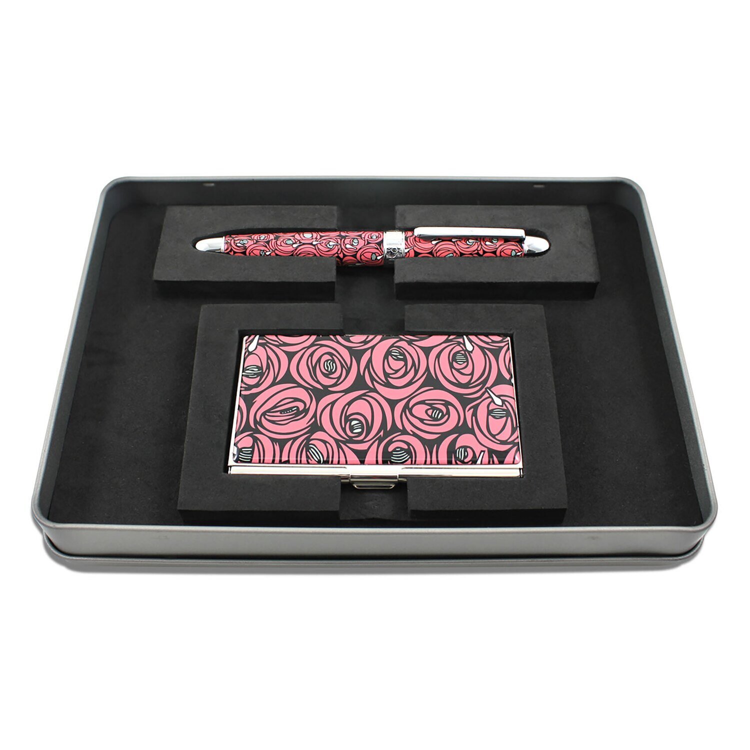 Acme Roses Roller Ball Pen &amp; Card Case Set APCM01RSET, MPN: APCM01RSET