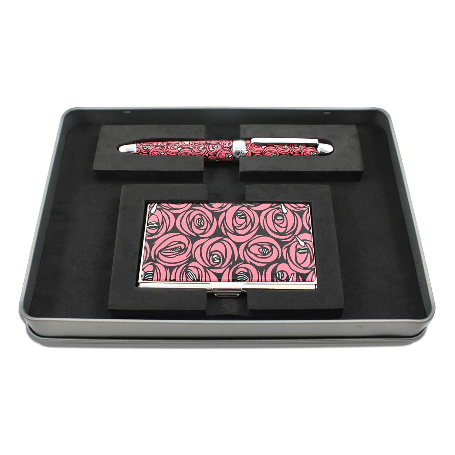 Acme Roses Ballpoint Pen &amp; Card Case Set APCM01BPSET