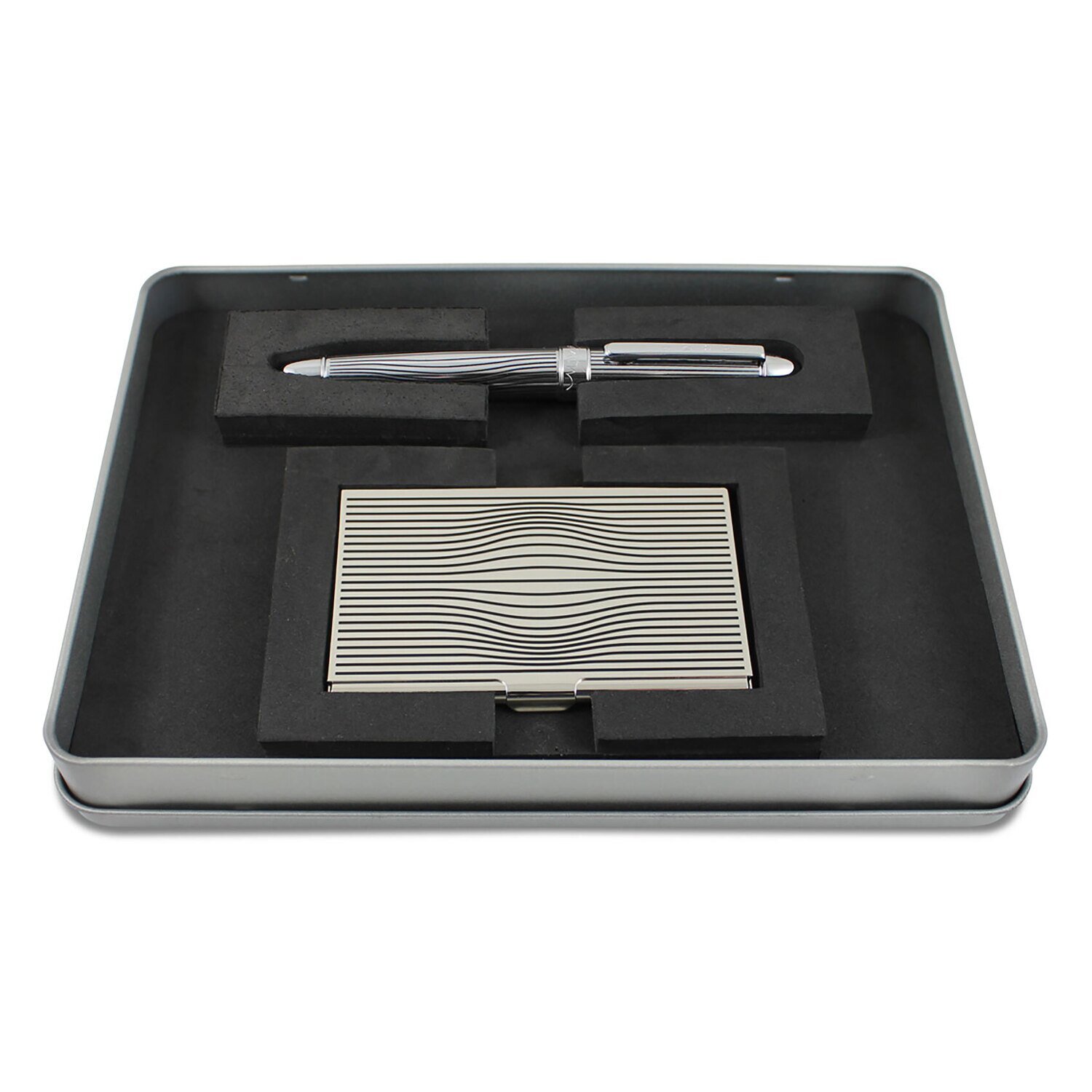 Acme Optikal Etched Ballpoint Pen & Card Case Set APKR24BPSET