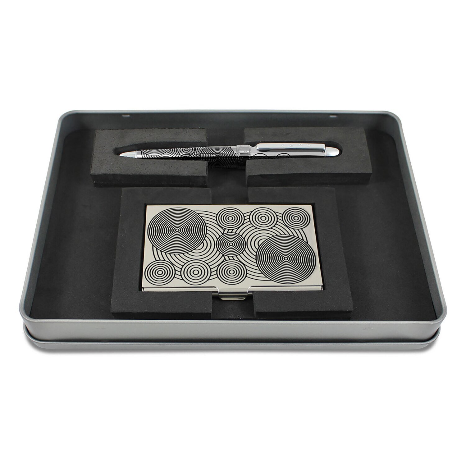 Acme Circles Etched Fountain Pen &amp; Card Case Set APVP06FSET, MPN: APVP06FSET
