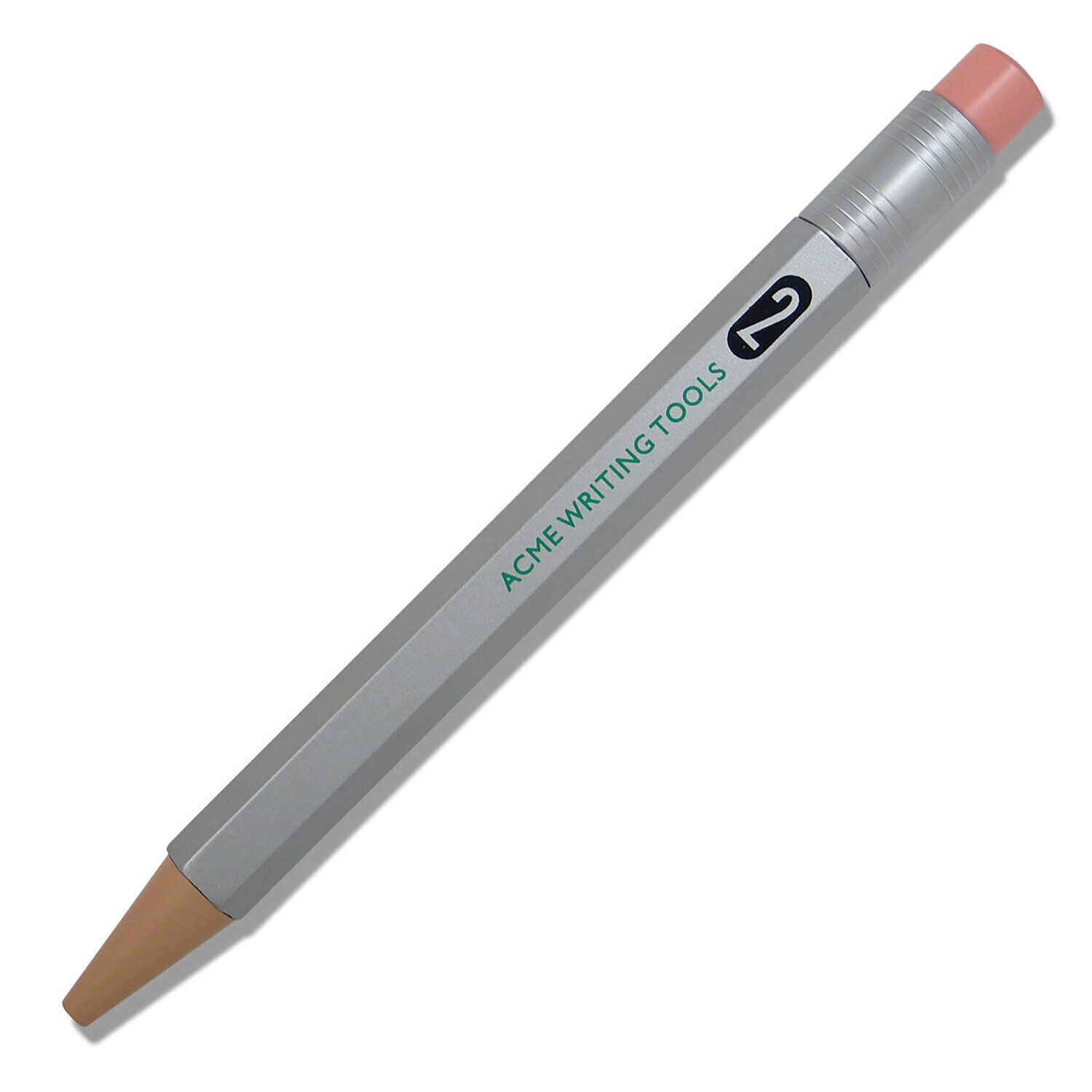 Acme #2 (Number Two) Silver Color Test Retractable Roller Ball Pen PACME2SLRR1, MPN: PACME2SLRR1
