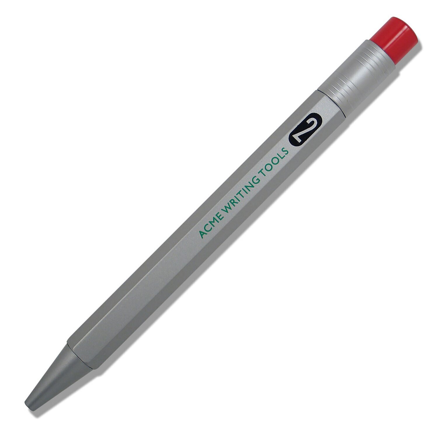 Acme #2 (Number Two) Silver Color Test Retractable Roller Ball Pen PACME2SLRR2, MPN: PACME2SLRR2