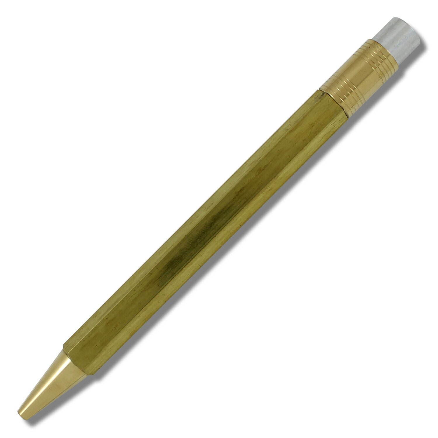 Acme #2 (Number Two) Raw Brass Color Test Retractable Roller Ball Pen PACME2RR1, MPN: PACME2RR1