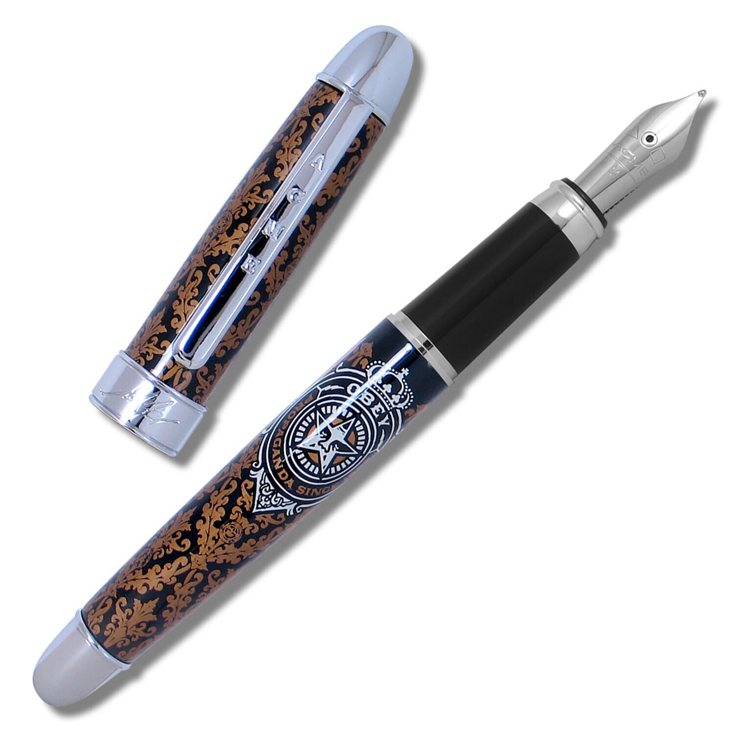 Acme Obey Gold Silver Color Test Fountain Pen PSF01F1, MPN: PSF01F1