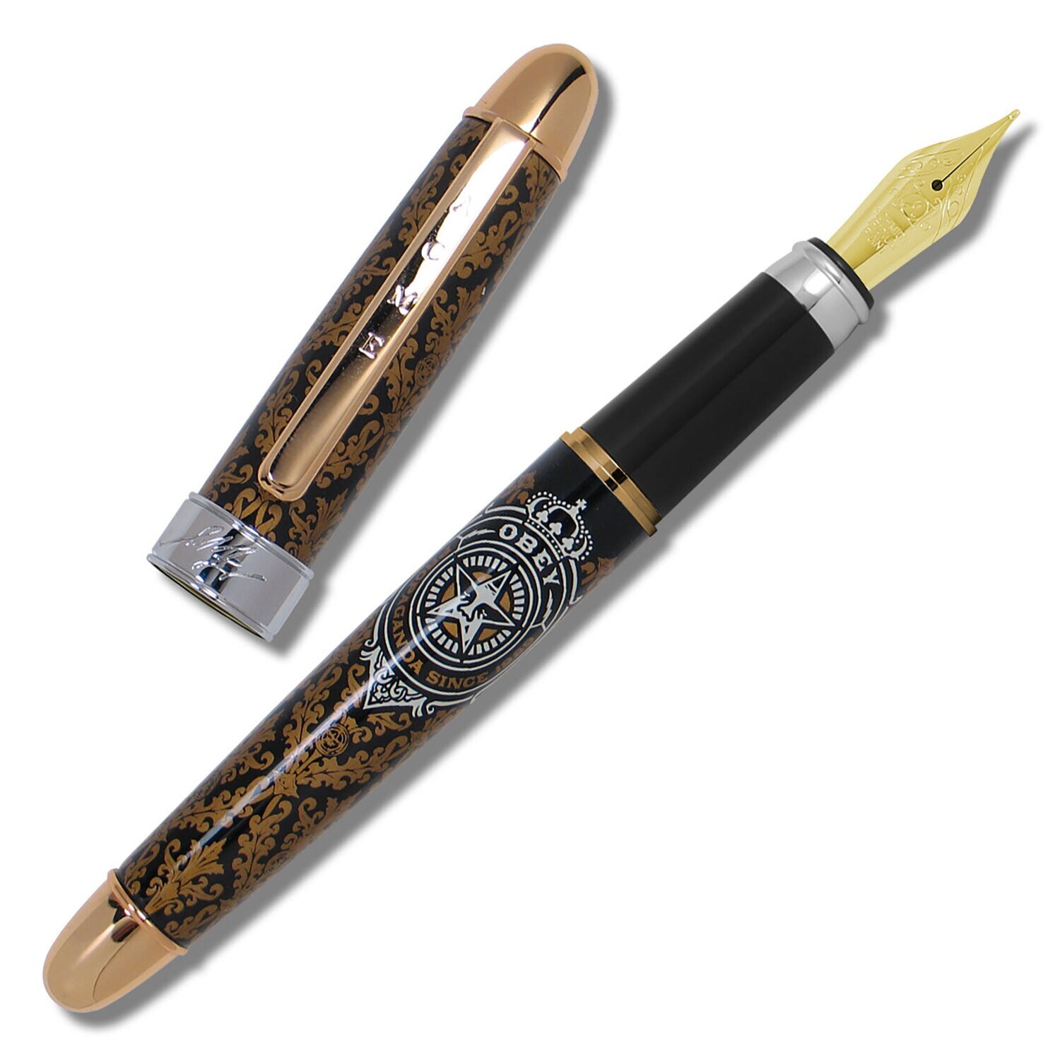 Acme Obey Gold Silver Color Test Fountain Pen PSF01F3, MPN: PSF01F3