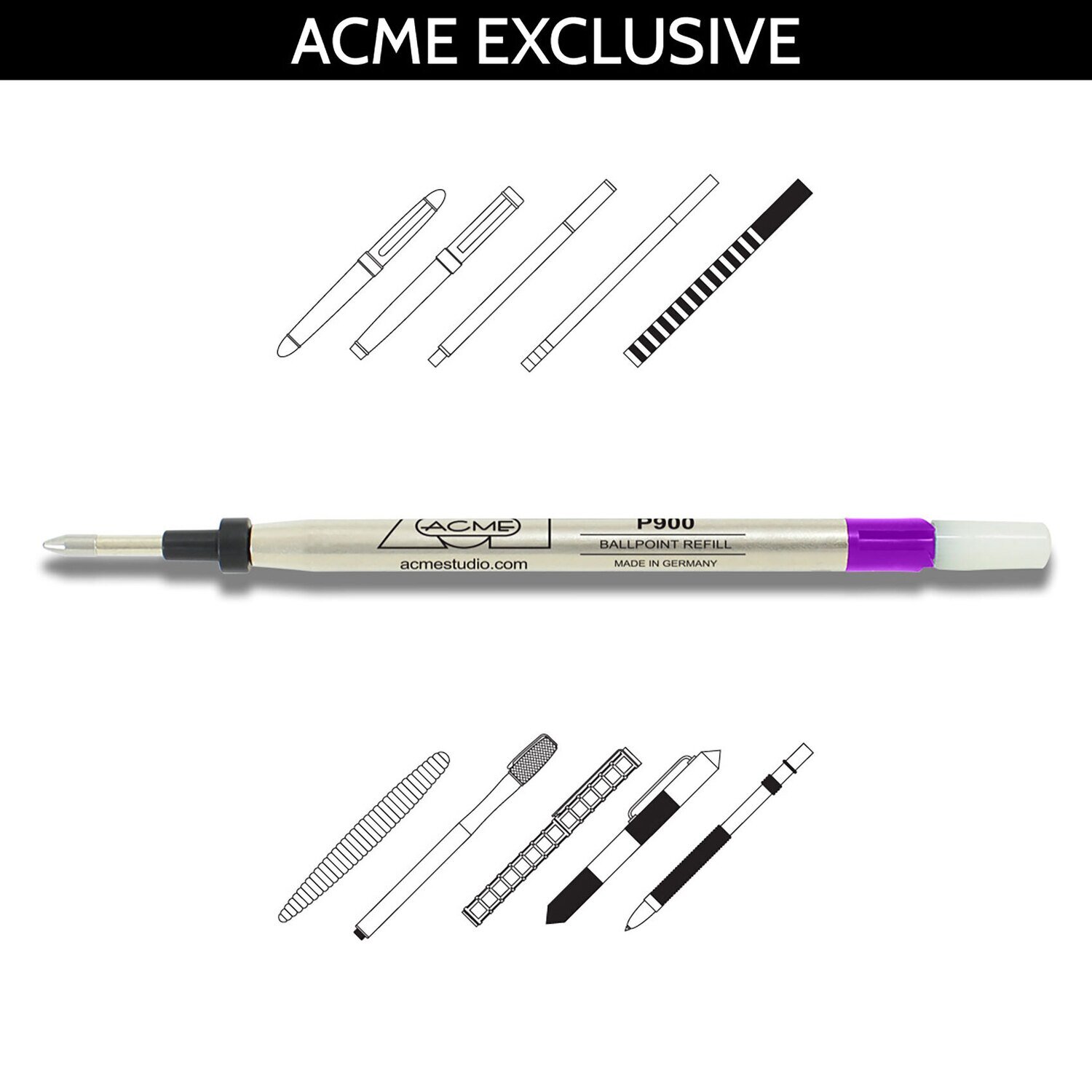 Acme Acme Ballpoint Purple Haze Refill PREFP900BPPU