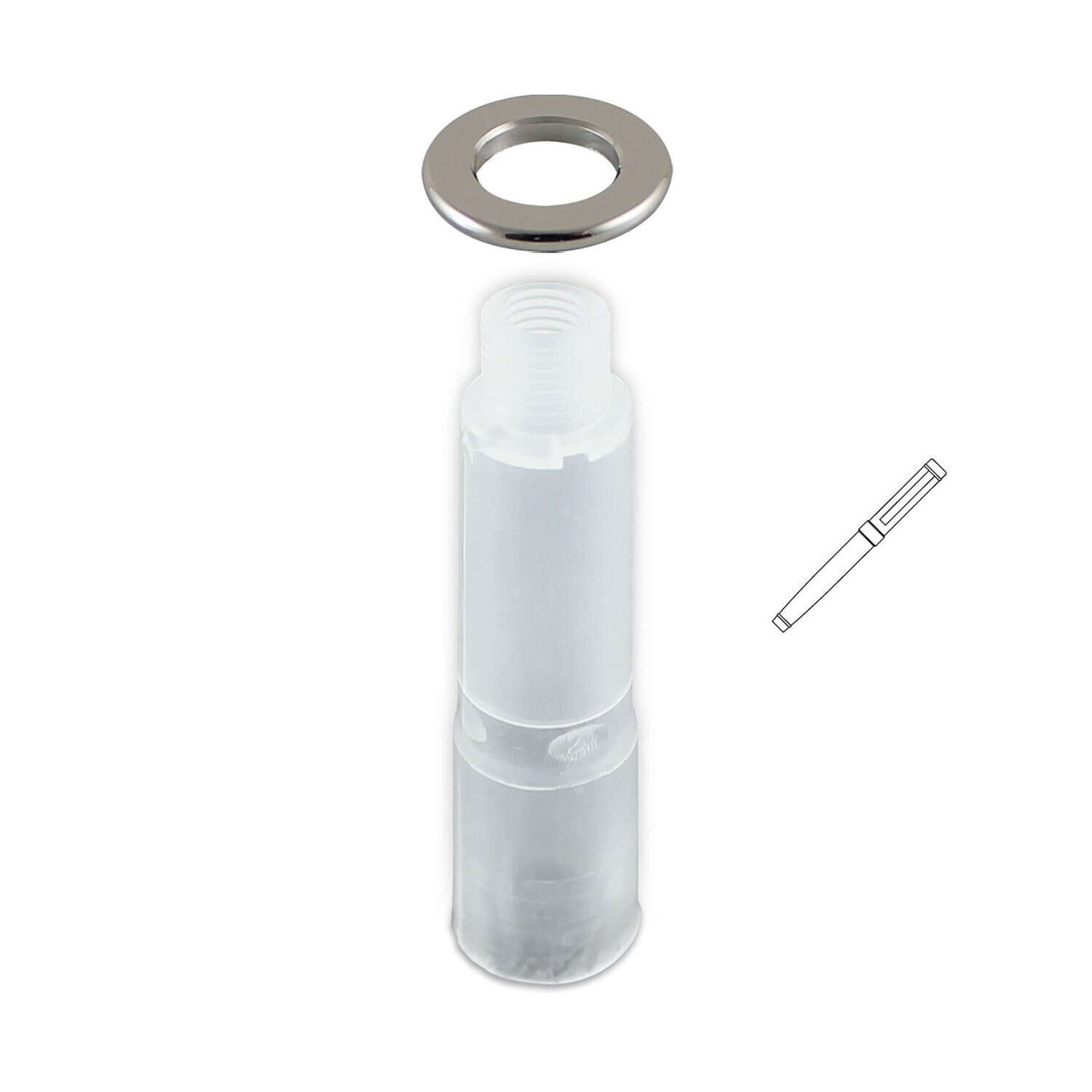 Acme Pushoff & Chrome Washer For Standard Flat-Top Roller Ball Pens ZPPUSHOFFWF