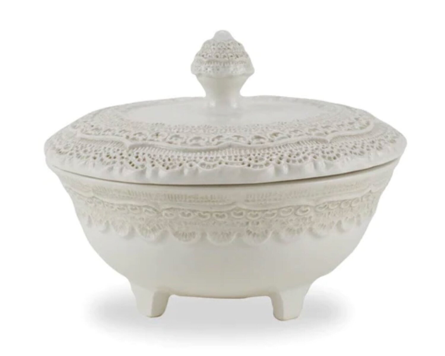 Arte Italica Finezza Cream Petite Covered Dish FIN3266C