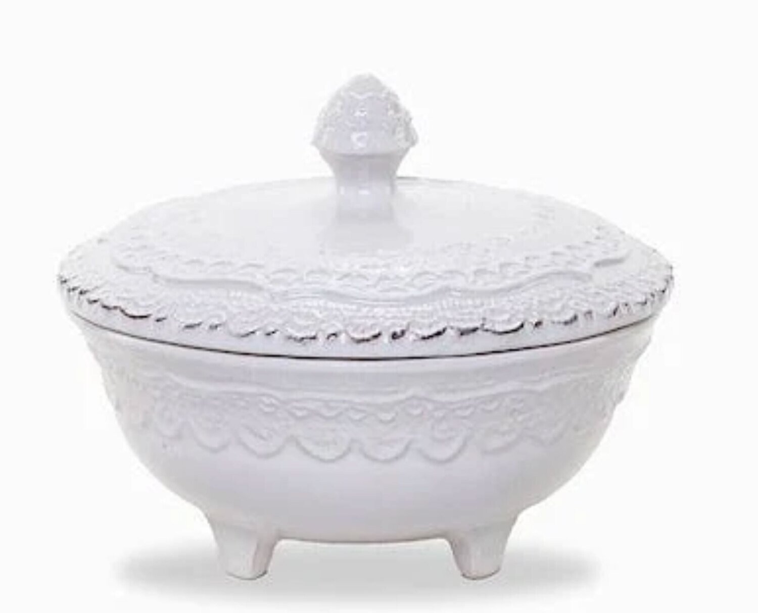 Arte Italica Finezza White Petite Covered Dish FIN3266W