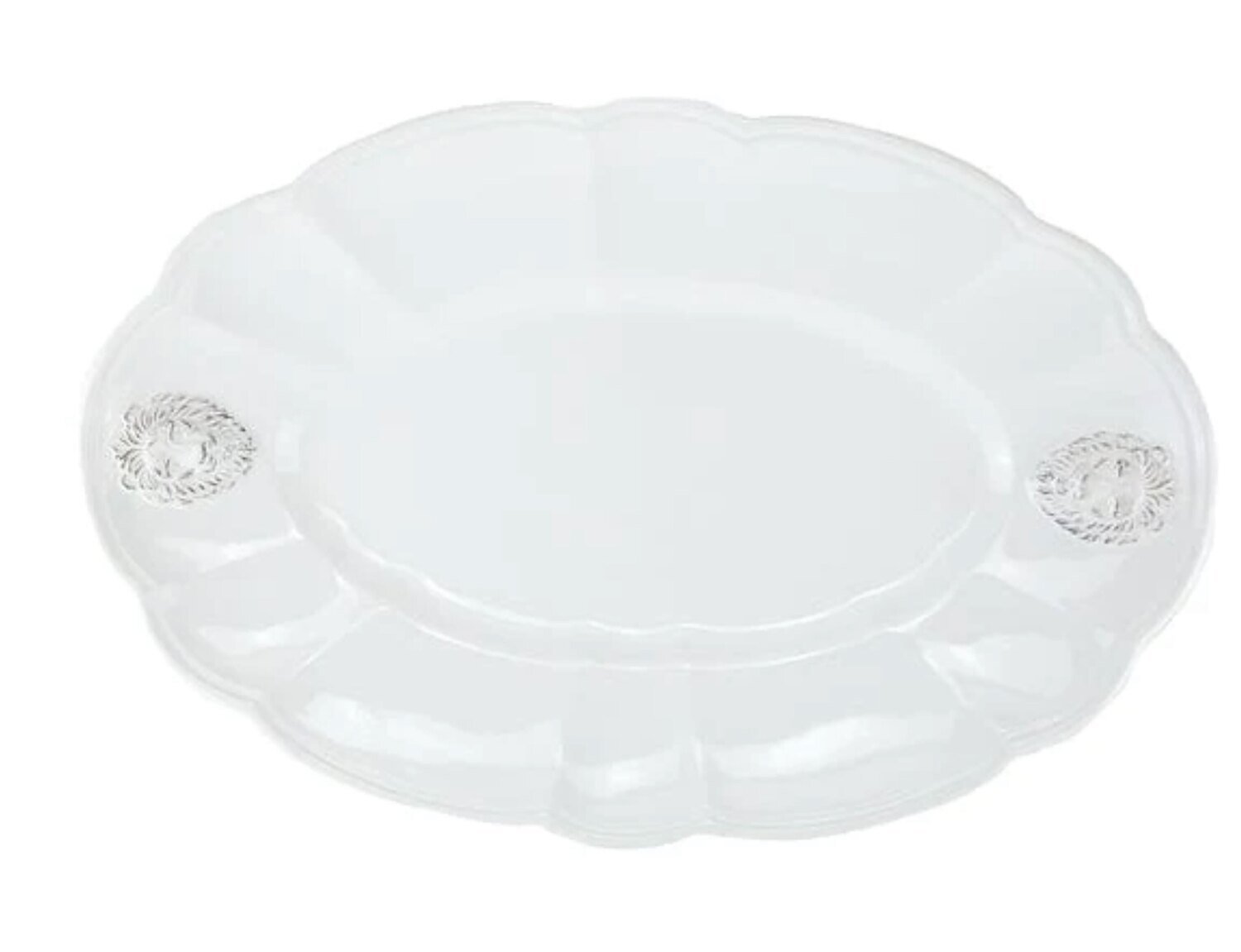 Arte Italica Renaissance Leone Oval Scalloped Platter LEO3010