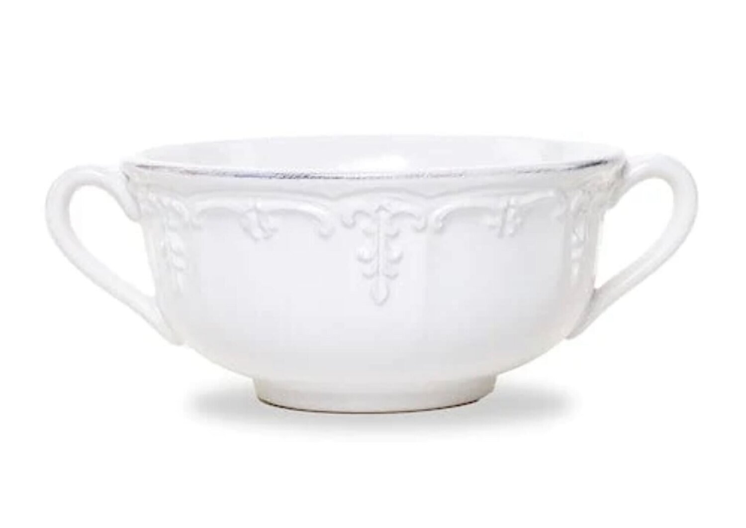 Arte Italica Renaissance White 2 Handled Soup Bowl REN503W
