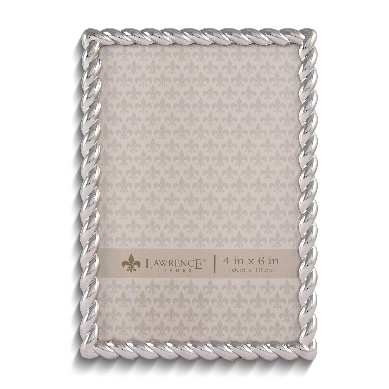 Silver-tone Rope 4 x 6 Inch Photo Picture Frame GM9901