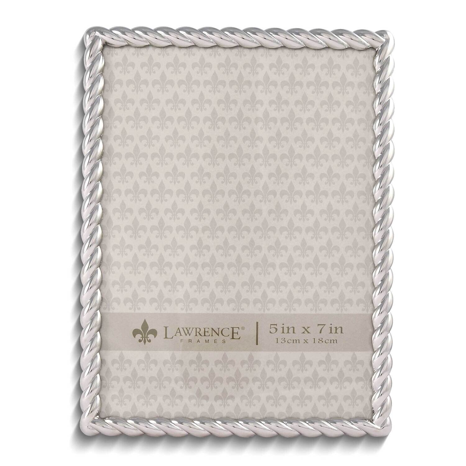 Silver-tone Rope 5 x 7 Inch Photo Picture Frame GM9902