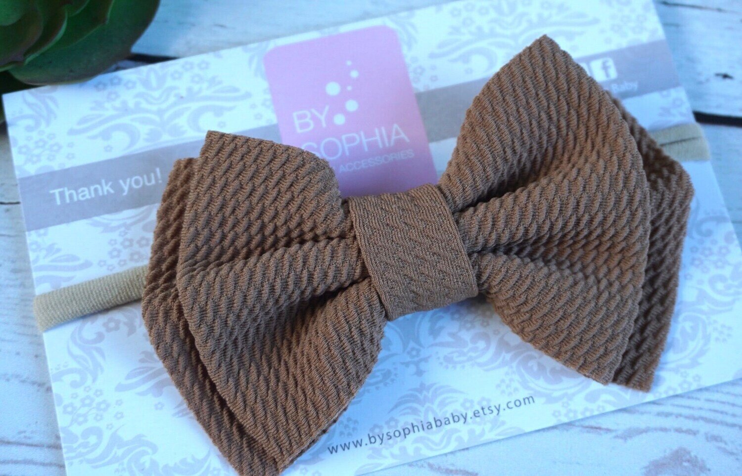 TAN Brown Bow baby headband Set fall Baby Nylon Headband Small Bows Baby Bows Newborn headbands Nyl…