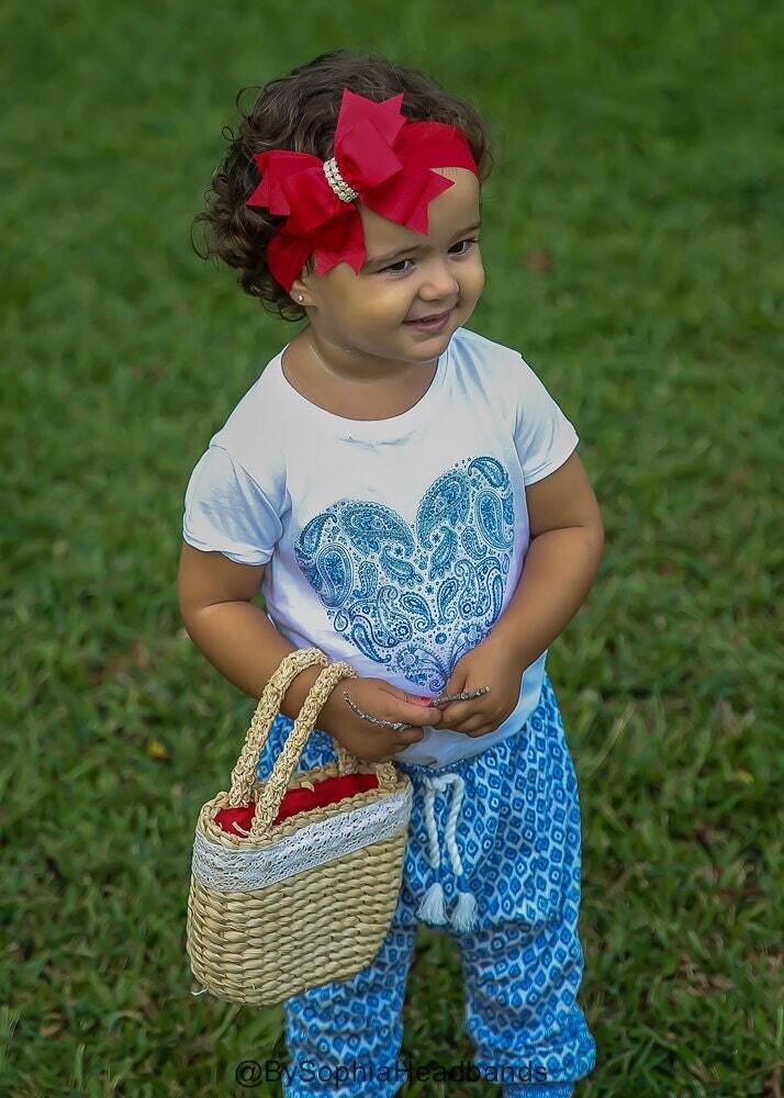 Baby Headband Headwrap Baby Big Bow Headband Red Baby Headband Newborn Headband Baby Headband Big B…