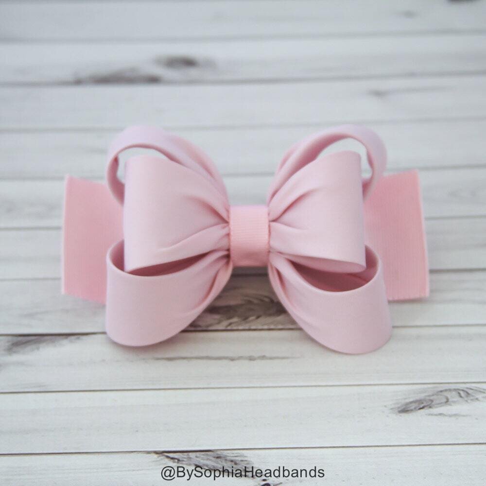 Light Pink Hair Clip Pink Bow Hair Clip Bow Hair Clip Toddler Pink Hair Clip Girls Bow Hair Clip Bi…