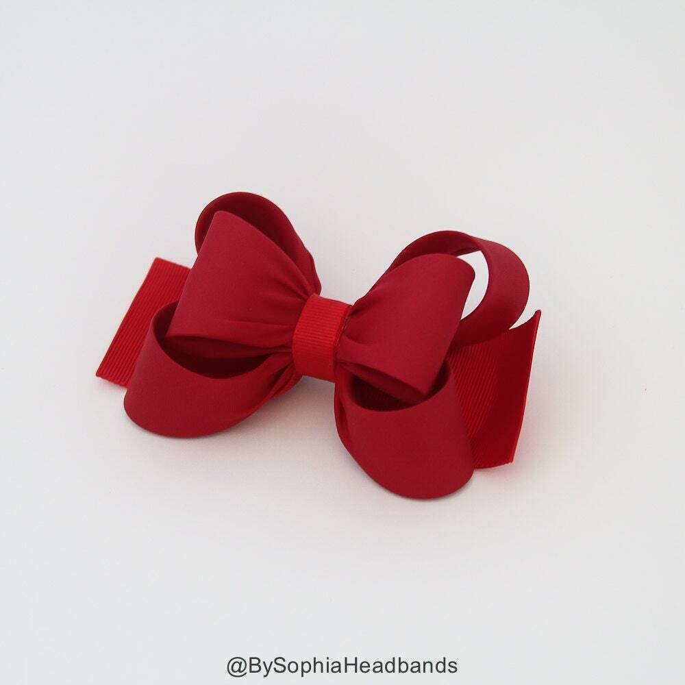 Red Bow Hair Clip Red Girl Hair Clip Bow Hair Clip Toddler Red Hair Clip Girls Bow Hair Clip Big Bo…