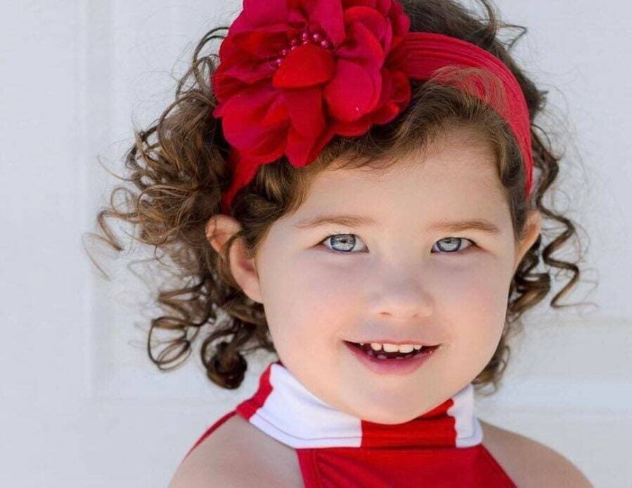 Baby Headband Red Flower Headband Christmas Headband Baby Flower Headband Baby Red Headband Big Flo…