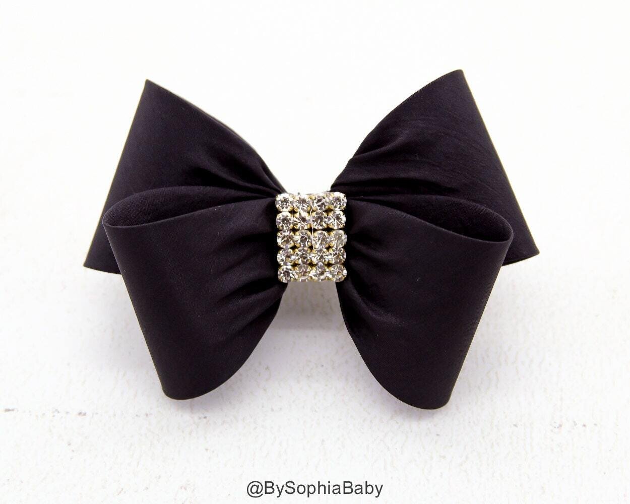 Black Bow Black Bow Hair Clip Bow Hair Clip Toddler Black Hair Clip Girls Bow Hair Clip Big Bow Hai…