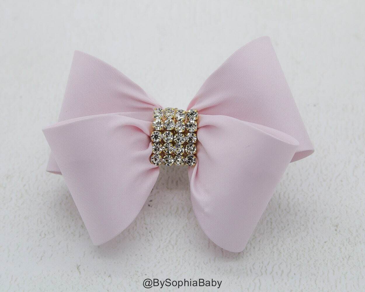 Light Pink Bow Pink Bow Hair Clip Bow Hair Clip Toddler Pink Hair Clip Girls Bow Hair Clip Big Bow …