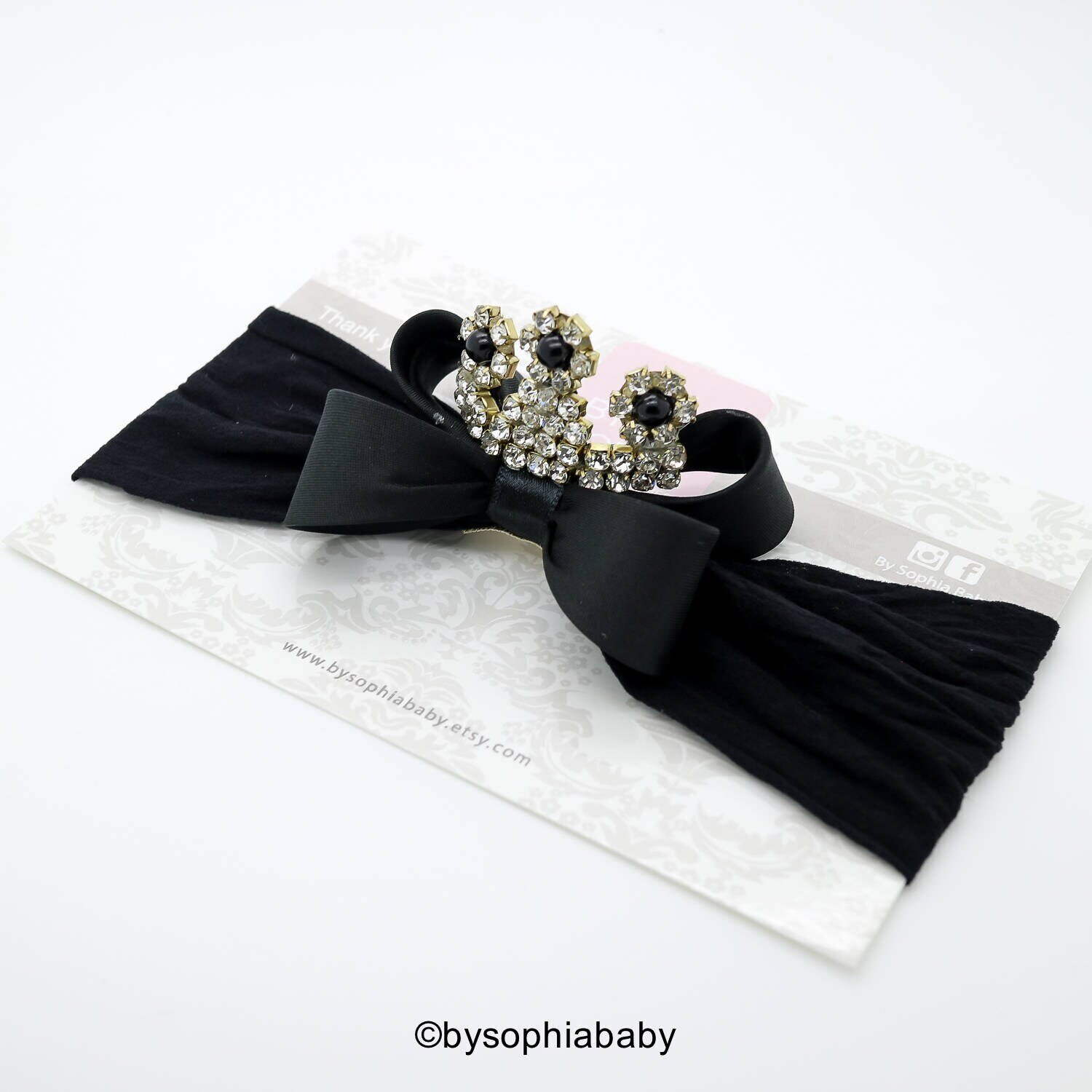 Black Baby Tiara Black Bow Crown Headband Princess Headband Princess Tiara Photo Prop Bow Headband …