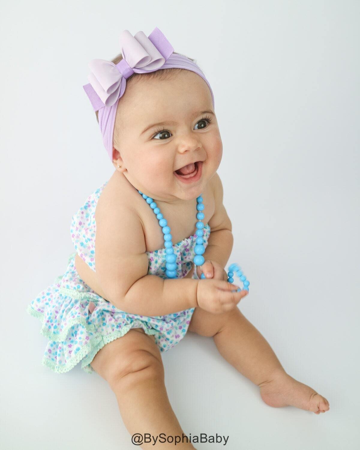 Baby Headband Lilac Lavender Big Bow Headband Lilac Baby Headband Newborn Headband Big Bow Headband…